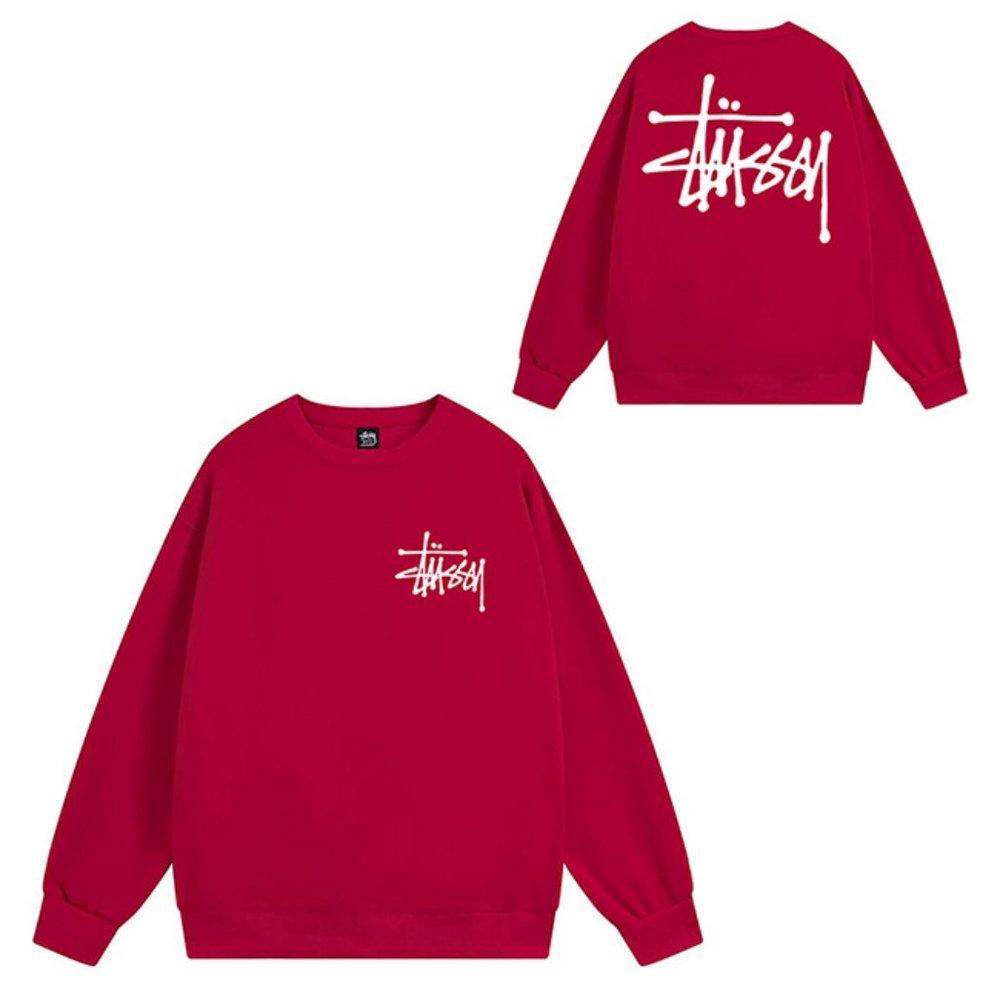 Stussy Sweatshirt Pigment Dyed Crew Sweat Red